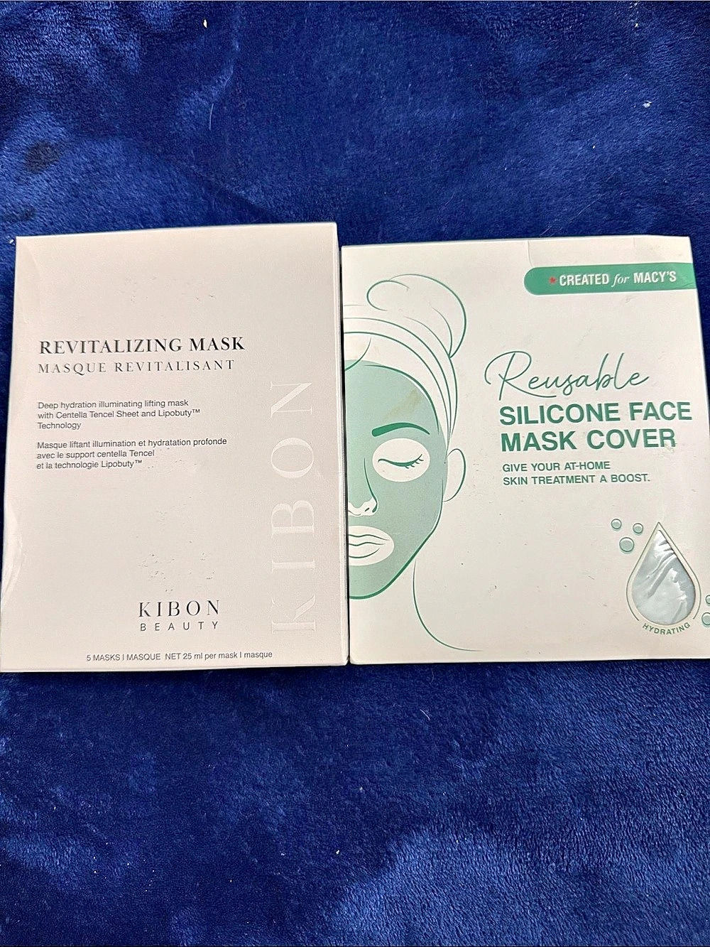 KIBON Beauty Revitalizing Mask and Reusable Silicone Face Mask Cover Bundle &